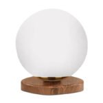 Βρες το Φωτιστικό επιτραπέζιο Onda Megapap E27 ξύλινο -  γυάλινο χρώμα φυσικό - λευκό Ø15x22εκ. σε μοναδική τιμή στο clickforshop.gr