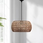 Φωτιστικό οροφής Miranda Megapap E27 από σχοινί μονόφωτο χρώμα φυσικό Ø30x70εκ. - Image 2