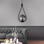 Φωτιστικό οροφής Shemesh Megapap E27 μεταλλικό μονόφωτο χρώμα μαύρο 20x20x85εκ. - Image 2