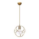 Βρες το Φωτιστικό οροφής Lusita Megapap E27 μεταλλικό μονόφωτο χρώμα χρυσό 20x20x70εκ. σε μοναδική τιμή στο clickforshop.gr