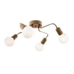 Βρες το Φωτιστικό οροφής Horus Megapap E27 μεταλλικό τετράφωτο χρώμα χρυσό 48x48x10εκ. σε μοναδική τιμή στο clickforshop.gr