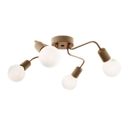 Βρες το Φωτιστικό οροφής Horus Megapap E27 μεταλλικό τετράφωτο χρώμα χρυσό 48x48x10εκ. σε μοναδική τιμή στο clickforshop.gr