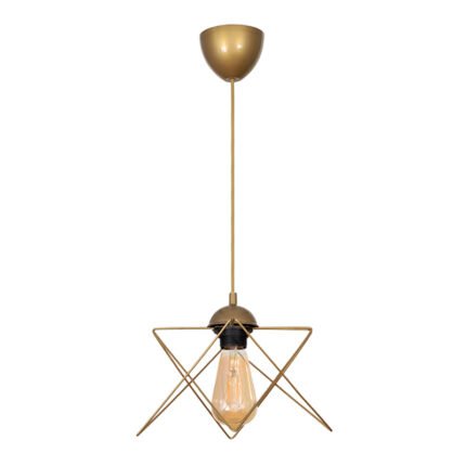 Βρες το Φωτιστικό οροφής Faven Megapap E27 μεταλλικό μονόφωτο χρώμα χρυσό 17x17x70εκ. σε μοναδική τιμή στο clickforshop.gr