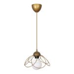 Βρες το Φωτιστικό οροφής Zufash Megapap E14 μεταλλικό μονόφωτο χρώμα χρυσό 25x25x60εκ. σε μοναδική τιμή στο clickforshop.gr