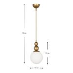 Φωτιστικό οροφής Latona Megapap E27 μεταλλικό μονόφωτο χρώμα χρυσό 15x15x70εκ. - Image 3