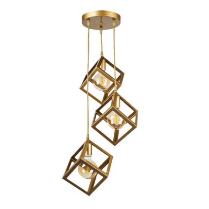 Βρες το Φωτιστικό οροφής Thora Megapap E27 μεταλλικό τρίφωτο χρώμα χρυσό ματ 22x22x70εκ. σε μοναδική τιμή στο clickforshop.gr