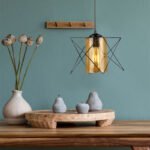 Φωτιστικό οροφής Indra Megapap E27  μεταλλικό μονόφωτο χρώμα μαύρο 17x17x50εκ. - Image 2