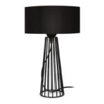 Βρες το Φωτιστικό επιτραπέζιο Filip Megapap E27 μεταλλικό - υφασμάτινο χρώμα μαύρο 25x25x45εκ. σε μοναδική τιμή στο clickforshop.gr