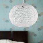 Φωτιστικό οροφής Visca Megapap E27 από σχοινί μονόφωτο χρώμα λευκό 25x25x60εκ. - Image 2