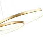 Φωτιστικό οροφής Led Cres Megapap μεταλλικό χρώμα χρυσό 70x48x65εκ. - Image 3