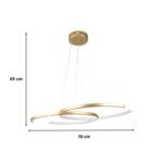 Φωτιστικό οροφής Led Cres Megapap μεταλλικό χρώμα χρυσό 70x48x65εκ. - Image 4