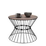 Βρες το Τραπεζάκι σαλονιού Girene Megapap μεταλλικό - Mdf χρώμα μαύρο - καρυδί Ø55x42εκ. σε μοναδική τιμή στο clickforshop.gr