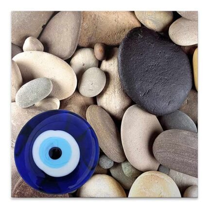 Βρες το Πίνακας σε καμβά "Evil Eye Beads And Stones" Megapap ψηφιακής εκτύπωσης 50x50x3εκ. σε μοναδική τιμή στο clickforshop.gr