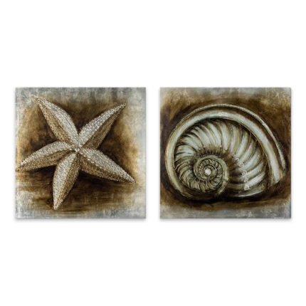 Βρες το Πίνακες σε καμβά "Starfish - Shell" Megapap 2 τμχ. ψηφιακής εκτύπωσης 103x50x3εκ. σε μοναδική τιμή στο clickforshop.gr