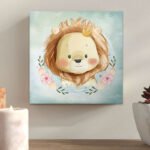 Πίνακας σε καμβά "Baby Lion" Megapap ψηφιακής εκτύπωσης 40x40x3εκ. - Image 2