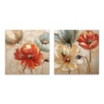 Βρες το Πίνακες σε καμβά "Flowers" Megapap 2 τμχ. ψηφιακής εκτύπωσης 103x50x3εκ. σε μοναδική τιμή στο clickforshop.gr
