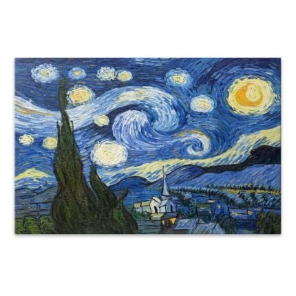 Βρες το Πίνακας σε καμβά "Starry Night" Megapap ψηφιακής εκτύπωσης 100x70x3εκ. σε μοναδική τιμή στο clickforshop.gr