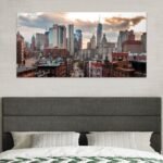 Πίνακας σε καμβά "New York Manhattan" Megapap ψηφιακής εκτύπωσης 140x70x3εκ. - Image 2