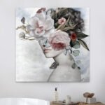 Πίνακας σε καμβά "Hidden Face" Megapap ψηφιακής εκτύπωσης 100x100x3εκ. - Image 2