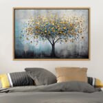 Πίνακας σε καμβά "Gold Tree" Megapap ψηφιακής εκτύπωσης με κορνίζα χρώμα χρυσό 140x100x3εκ. - Image 2