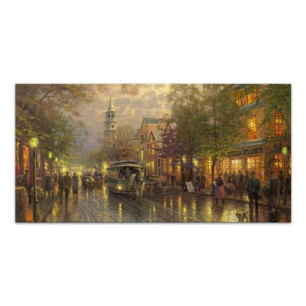 Βρες το Πίνακας σε καμβά "Wet Streets" Megapap ψηφιακής εκτύπωσης 140x70x3εκ. σε μοναδική τιμή στο clickforshop.gr