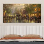 Πίνακας σε καμβά "Wet Streets" Megapap ψηφιακής εκτύπωσης 140x70x3εκ. - Image 2
