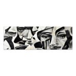 Βρες το Πίνακας σε καμβά "Abstract Marble Faces" Megapap ψηφιακής εκτύπωσης 150x50x3εκ. σε μοναδική τιμή στο clickforshop.gr