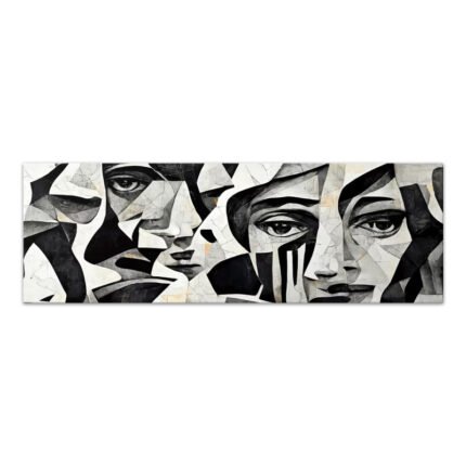 Βρες το Πίνακας σε καμβά "Abstract Marble Faces" Megapap ψηφιακής εκτύπωσης 150x50x3εκ. σε μοναδική τιμή στο clickforshop.gr