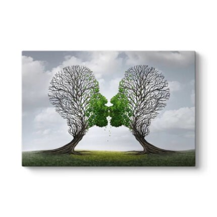 Βρες το Πίνακας σε καμβά "Trees Growing With Love" Megapap ψηφιακής εκτύπωσης 100x70x3εκ. σε μοναδική τιμή στο clickforshop.gr