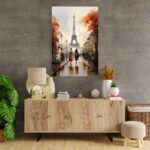 Πίνακας σε καμβά "Autumn in Paris" Megapap ψηφιακής εκτύπωσης 70x100x3εκ. - Image 2