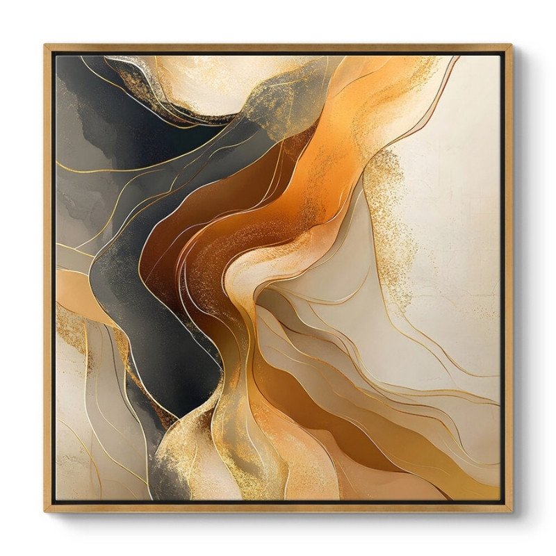 Πίνακας σε καμβά "Sand and Wind Abstract" Megapap ψηφιακής εκτύπωσης με κορνίζα χρώμα χρυσό 100x100x3εκ. Βρες το Πίνακας σε καμβά "Sand and Wind Abstract" Megapap ψηφιακής εκτύπωσης με κορνίζα χρώμα χρυσό 100x100x3εκ. σε μοναδική τιμή στο clickforshop.gr