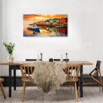 Πίνακας σε καμβά "Fishing Boat" Megapap ψηφιακής εκτύπωσης 120x60x3εκ. - Image 2