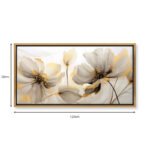 Πίνακας σε καμβά "Ethereal Blossom" Megapap ψηφιακής εκτύπωσης με κορνίζα χρώμα χρυσό 120x60x3εκ. - Image 3