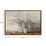 Πίνακας σε καμβά "Willow Flowers" Megapap ψηφιακής εκτύπωσης με κορνίζα χρώμα χρυσό 140x100x3εκ. - Image 3
