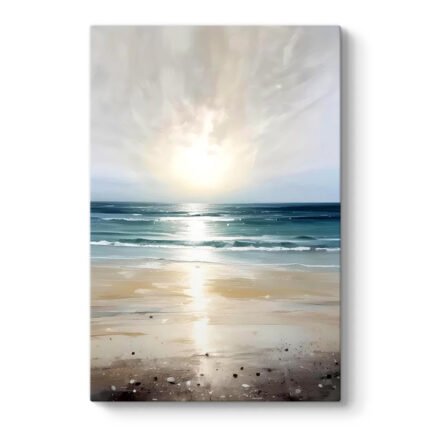 Βρες το Πίνακας σε καμβά "Sunrise on the Beach" Megapap ψηφιακής εκτύπωσης 50x75x3εκ. σε μοναδική τιμή στο clickforshop.gr