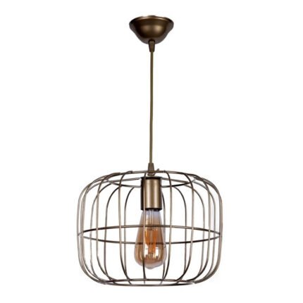 Βρες το Φωτιστικό οροφής Cassie Megapap E27 μεταλλικό μονόφωτο χρώμα χρυσό Ø25x60εκ. σε μοναδική τιμή στο clickforshop.gr