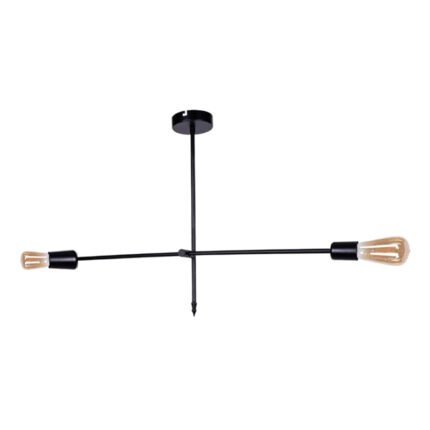 Βρες το Φωτιστικό οροφής Nimo Megapap E27 μεταλλικό δίφωτο χρώμα μαύρο 92x12x57εκ. σε μοναδική τιμή στο clickforshop.gr