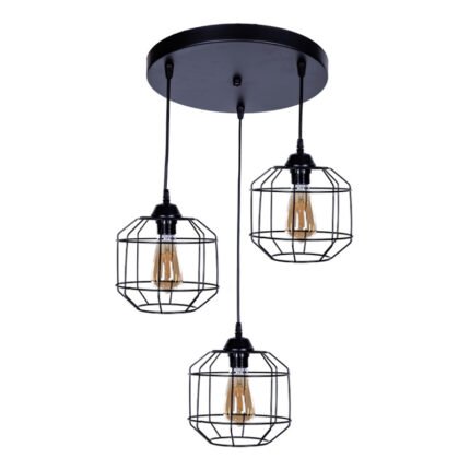 Βρες το Φωτιστικό οροφής Rago Megapap E27 μεταλλικό τρίφωτο χρώμα μαύρο 50x40x80εκ. σε μοναδική τιμή στο clickforshop.gr