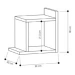 Ραφιέρα τοίχου Box Megapap χρώμα sapphire oak 30x22x30εκ. - Image 3