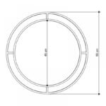 Καθρέπτης τοίχου Bubble Megapap αλουμινίου χρώμα μαύρο 57x2x57εκ. - Image 4