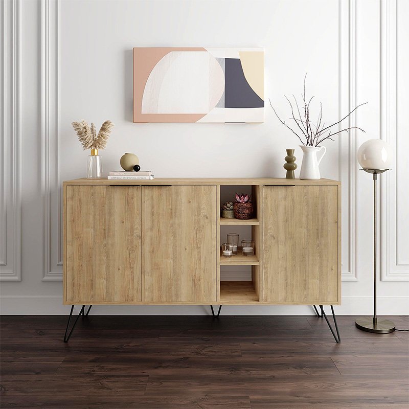 Μπουφές Clara Megapap χρώμα sapphire oak 142x35 Βρες το Μπουφές Clara Megapap χρώμα sapphire oak 142x35