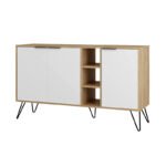 Μπουφές Clara Megapap χρώμα sapphire oak - λευκό 142x35,6x83εκ. - Image 3