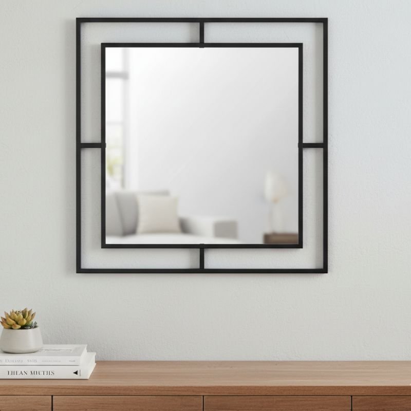 Καθρέπτης τοίχου Corner Megapap αλουμινίου χρώμα μαύρο 58 Βρες το Καθρέπτης τοίχου Corner Megapap αλουμινίου χρώμα μαύρο 58
