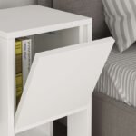 Κομοδίνο Ema Megapap χρώμα λευκό 30x30x55εκ. - Image 4