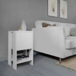 Κομοδίνο Ema Megapap χρώμα λευκό 30x30x55εκ. - Image 5