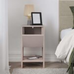 Κομοδίνο Ema Megapap χρώμα ανοιχτή μόκα 30x30x55εκ. - Image 5