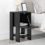 Κομοδίνο Ema Megapap χρώμα μαύρο 30x30x55εκ. - Image 2