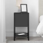 Κομοδίνο Ema Megapap χρώμα μαύρο 30x30x55εκ. - Image 3