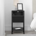 Κομοδίνο Ema Megapap χρώμα μαύρο 30x30x55εκ. - Image 4