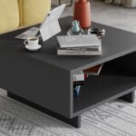 Τραπεζάκι σαλονιού Hola Megapap χρώμα ανθρακί 60x60x32εκ. - Image 3